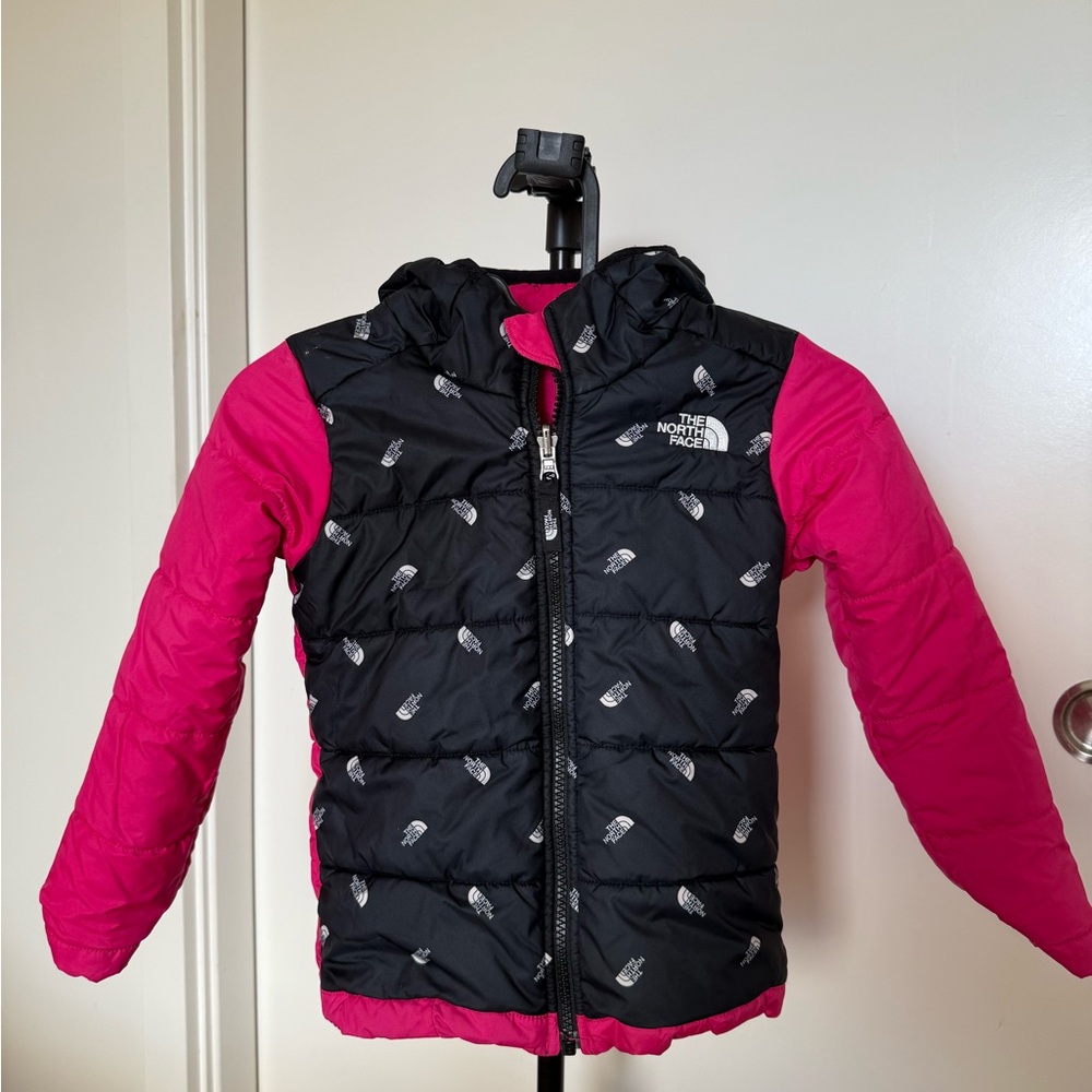 The North Face Black and Pink Hooded Jacket